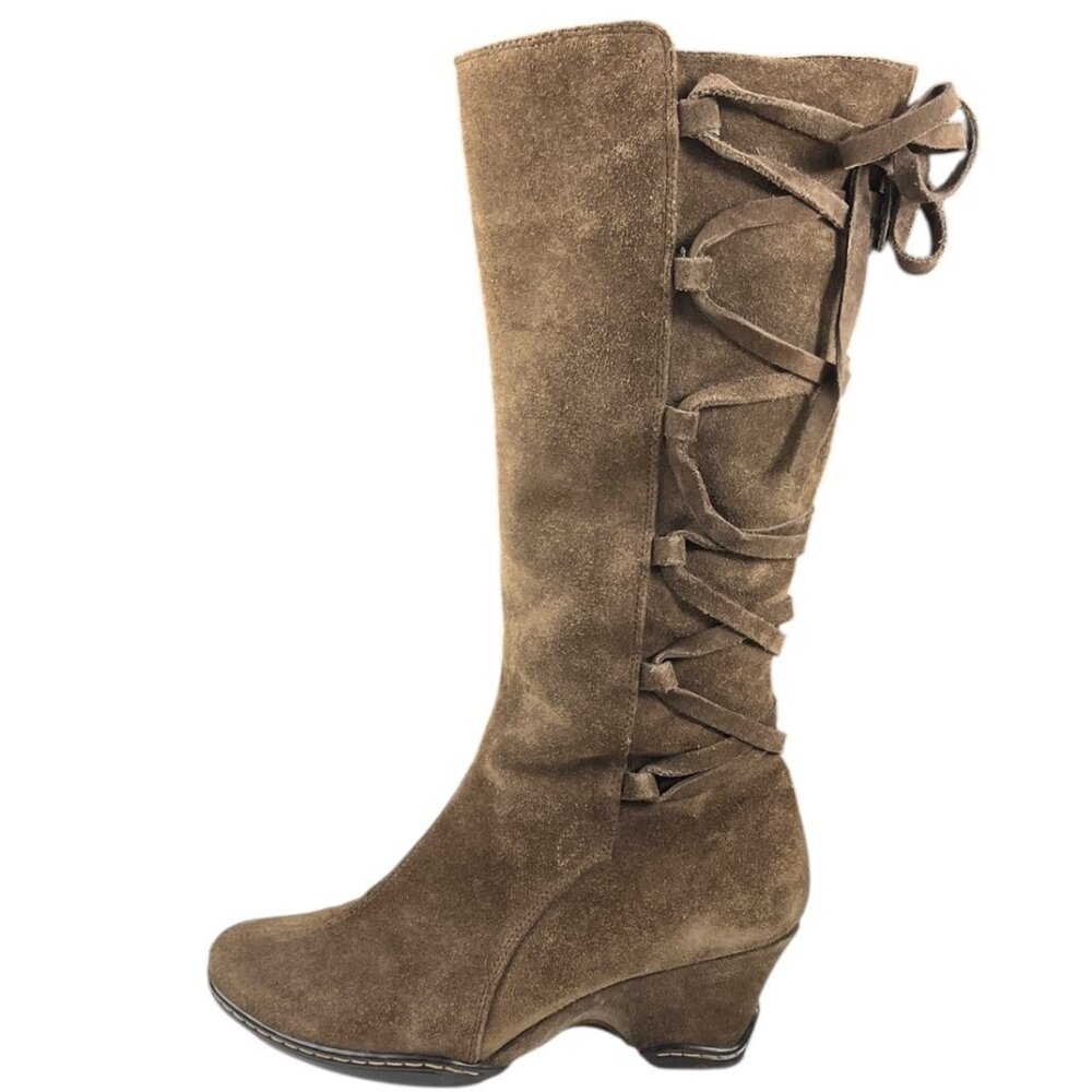 Sofft Modena III Brown Suede Leather Upper Knee High Boots Size 7 M Cowgirl